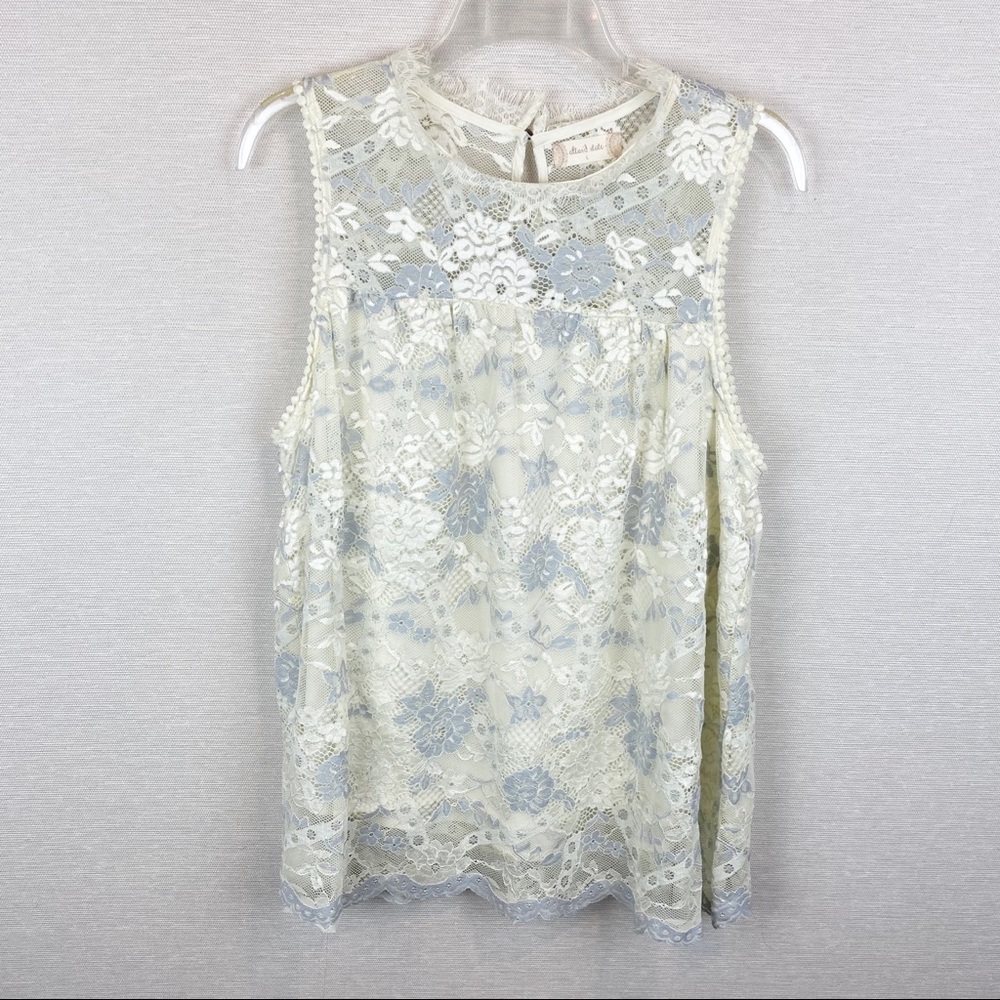 Altar’d State Floral Lace Sleeveless Boho Top Sz L • NWT